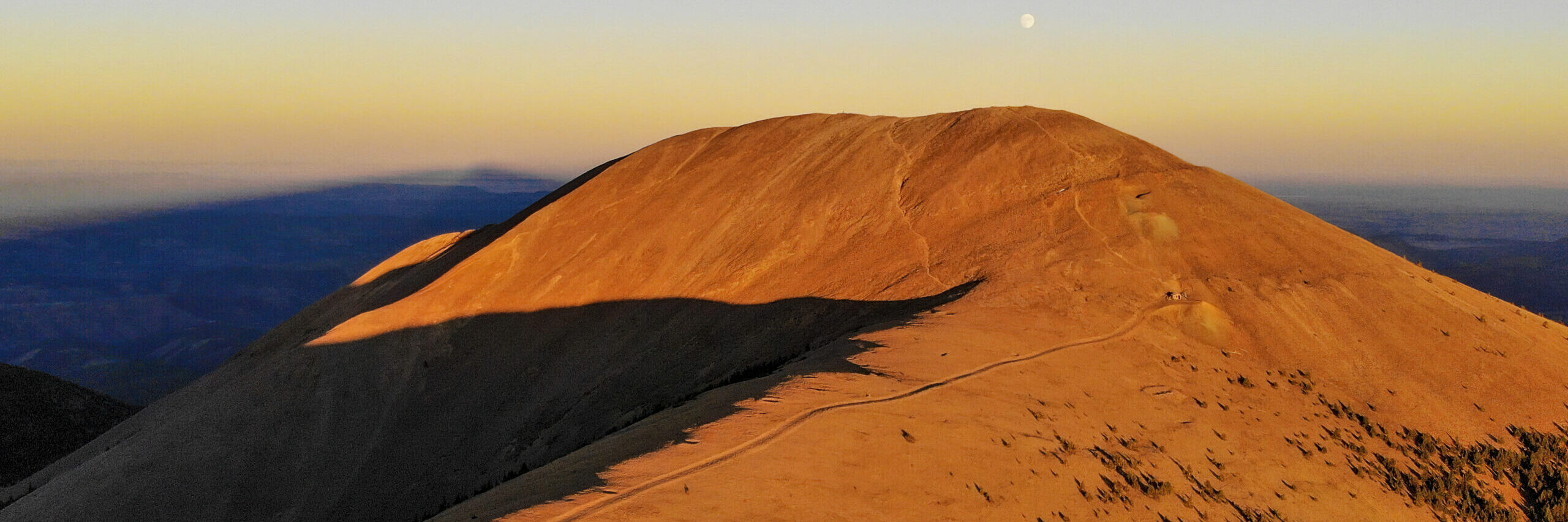 sunset on the mountain